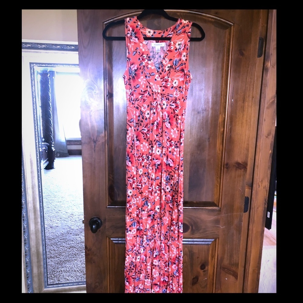 Floral Te Waist Maxi Dress